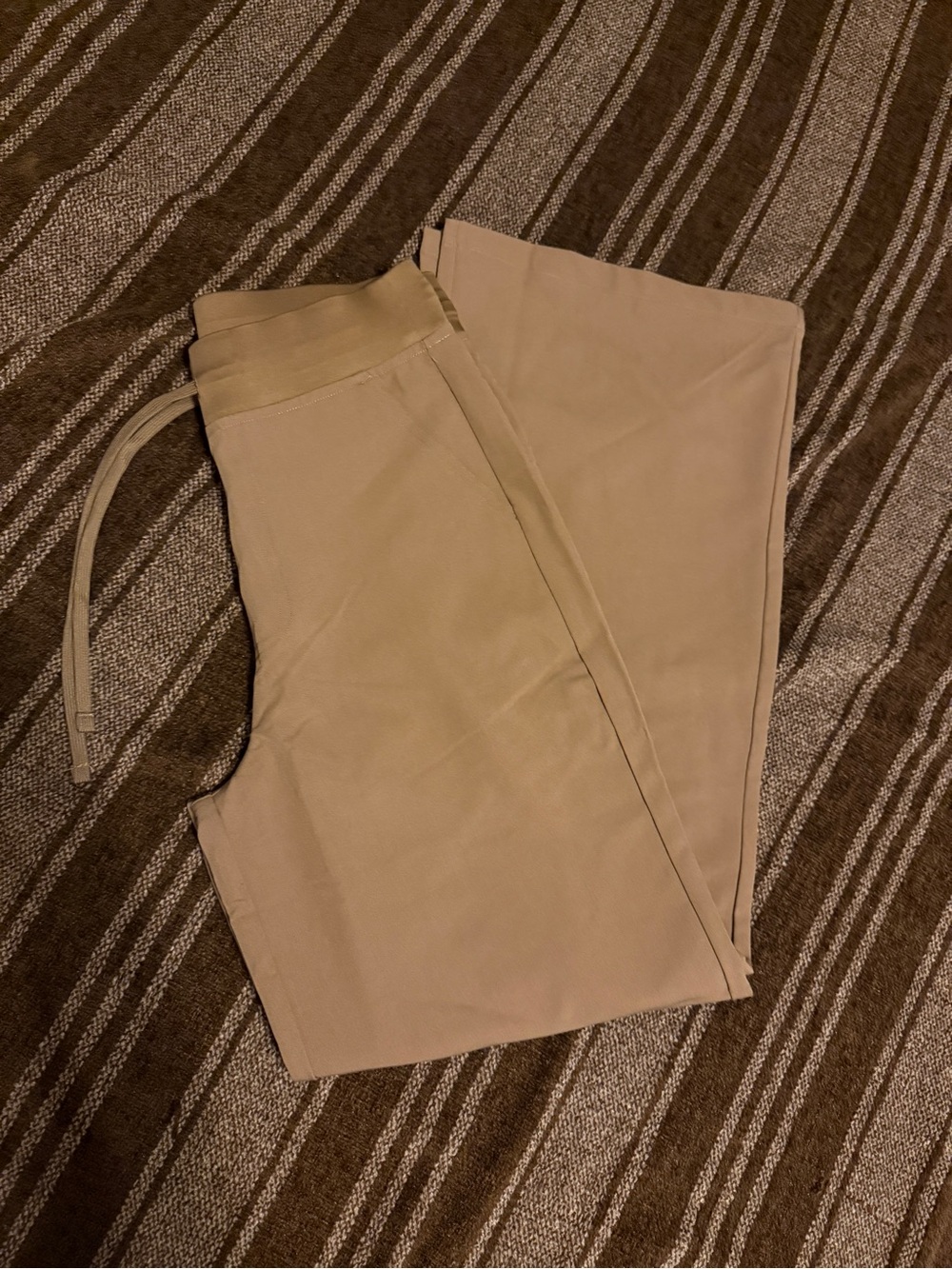 Mandala wide leg scrub pants - mocha
